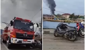 Video Mobil Damkar Senggol Motor saat Menuju Lokasi Kebakarand di Samarinda