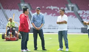 Erick Thohir Cek Kondisi Stadion Utama Gelora Bung Karno Jelang Laga Timnas Indonesia vs Australia di Kualifikasi Piala Dunia 2026
