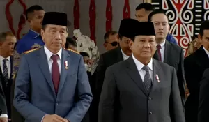 Hadiri Pelantikan DPR Terpilih, Prabowo Nebeng Jokowi Naik Mobil Kepresidenan RI 1
