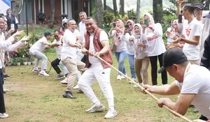 Saat Rudy Susmanto Menang Tarik Tambang di Acara Komunitas Pecinta Olahraga Tradisional Ciawi