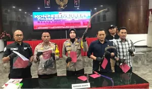 Polisi Tangkap Geng Motor di Sukabumi yang Nekat Tebas Polisi Pakai Celurit Usai Gagal Tawuran