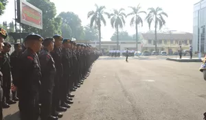 Polres Bogor Gelar Apel Pengamanan Pelantikan Presiden, Pantau Pergerakan Massa Menuju Jakarta