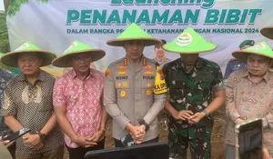 Dukung Program Ketahanan Pangan, Polisi Tanami Jagung di Lahan Pemkot Bogor