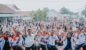 Ribuan Pendukung Padati Lapang Tirtajaya, Deklarasi Dukungan buat Calon Bupati Karawang Aep Syaepuloh