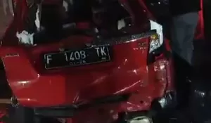 Tabrakan Maut di Sukabumi, Honda Jazz Tabrak 3 Mobil dan 1 Motor, Satu Orang Tewas