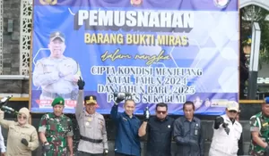 Musnahkan Ribuan Botol Miras Jelang Nataru, DPRD Kabupaten Sukabumi Apresiasi Langkah Nyata Polres Sukabumi
