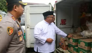 Bupati Sukabumi Marwan Hamami Lepas Bantuan Sosial untuk Warga Terdampak Bencana di 25 Kecamatan