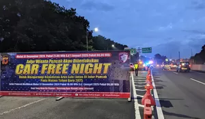 Exit Gate Tol Ciawi Ditutup, Car Free Night di Puncak Bogor Mulai Diterapkan