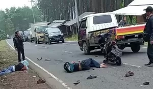 Kecelakaan di 'Jalur Maut' Sukabumi Sagaranten, Kali Ini Pemotor Tabrak Truk Diesel