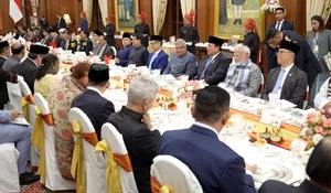 Saat Prabowo Dijamu Makan Malam oleh Presiden India, Duduk di Samping PM Modi