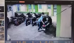 Tega Banget, Pelaku Curanmor Gasak Motor Bidan Puskesmas Tenjo, Sempat Terekam CCTV