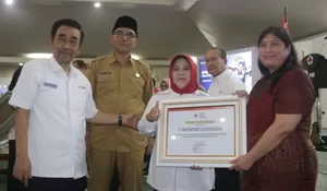 Hari Relawan, Sekda Minta PMI Bogor Tingkatkan Transformasi Kebijakan Pelayanan Darah