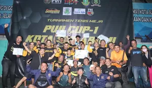PTM Satelite Sapu Bersih Gelar Juara di Turnamen Tenis Meja PWI Cup-1 Kota Sukabumi