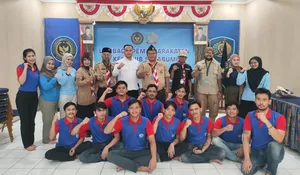 Ketua Kwarcab Pramuka Kota Sukabumi Acungi Jempol Pola Pembinaan di Lapas Sukabumi