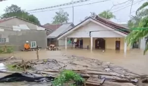 Sungai Cikeas Meluap, Desa Cijayanti Bogor Terendam Banjir