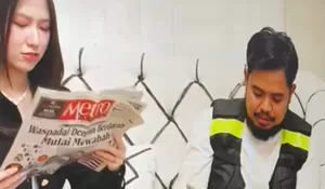 Lihat Aksi Kocak Komika Rigen dan Christabel Charissa saat Baca Koran Metropolitan!