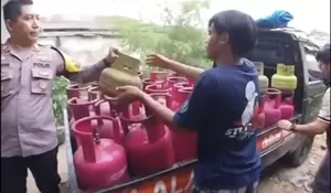 Polres Bogor Gerebek Kampung Pengoplos Gas Elpiji 3 Kilogram di Cileungsi