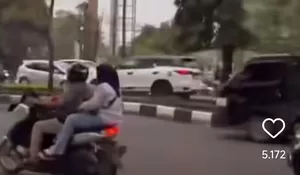 Viral, Mobil Fortuner Putih Lawan Arah di Jalan Tegar Beriman