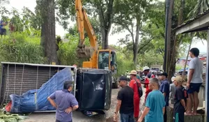 Rem Blong, Pikap Adu Banteng dengan Minibus di Jalan Cibadak-Nagrak Sukabumi, Begini Kondisi Pengendara
