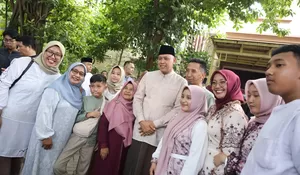 Kemeriahan Open House Lebaran Wali Kota Bekasi Tri Adhianto