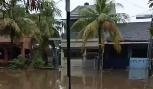 Aliran Anak Sungai Cibeureum Meluap, Puluhan Rumah di Citeureup Terendam Banjir