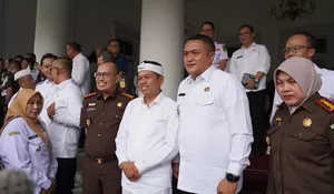 Bupati Rudy Susmanto Hadiri Coaching Clinic Manajemen ASN se-Jabar dan Teken Nota Kesepahaman Penanganan Permasalahan Hukum bareng Dedi Mulyadi