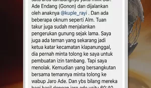 Namanya Disebut di IG Bro Ron Soal Tambang di Klapanunggal, Jaro Ade: Bro Ron Siapa?