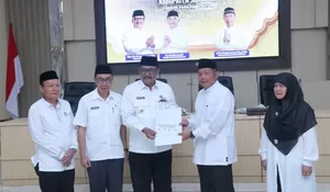 Suasana Haru Warnai Pelepasan 80 Calon Jemaah Haji Korpri Kabupaten Sukabumi