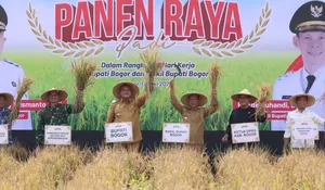 Panen Raya di Leuwisadeng, Bupati Rudy Susmanto: Lahan Pertanian Harus Dilindungi