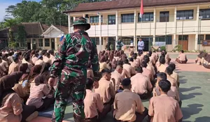 Pelajar SMAN 1 Jampangtengah Sukabumi Digembleng TNI Selama Tiga Hari