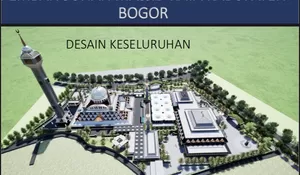 Ini Desain Mewah Masjid Agung yang Akan Dibangun di Area Stadion Pakansari, Ada Menara Tauhid Setinggi 66 Meter