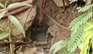 Heboh Muncul Air Mendidih dari Dalam Tanah di Jalan Raya Jonggol - Tanjungsari