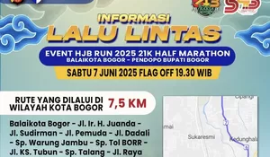 Info Lalu Lintas Bogor: Ada HJB Run 2025 Malam Ini, Cek Rute yang Dilantasi di Sini