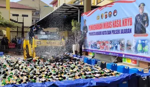 17.109 Botol Miras Dimusnahkan, Angka Kriminalitas di Bogor Turun 40 Persen