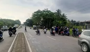 Nekat Lawan Arah, Mio dan CBR Adu Banteng - Korban Terkapar Bersimbah Darah