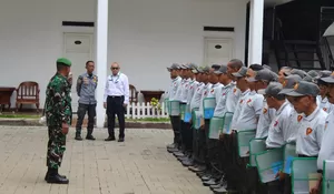 Satpol PP Kabupaten Bogor Latih Ratusan Linmas Siaga Bencana