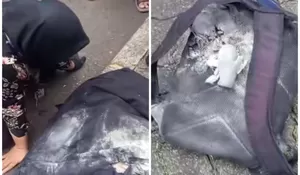 Viral! Emak-Emak Nangis Histeris Diduga Jadi Korban Gas Air Mata saat Demo Ricuh Jakarta