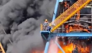 Pekerja Terjebak Kebakaran di Kawasan IMIP Morowali Viral, Api Lalap Menara Scrubber