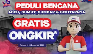 Bergerak Bersama Peduli Bencana : JNE Gratiskan Ongkir Bantuan ke Aceh, Sumbar, Sumut dan Sekitarnya