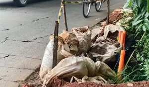 2 Bulan Terbuka! Galian Kabel Apjatel Di Tapos Mangkrak, Warga Resah: Awas Kalau Dibongkar Lagi