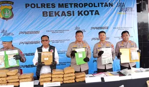 Ganja Puluhan Kilogram Ganja dan Sabu Gagal Beredar di Kota Bekasi