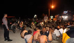 Razia Penertiban Balap Liar Di Pringsewu, 50 Pemuda Dan 29 Motor Diamankan