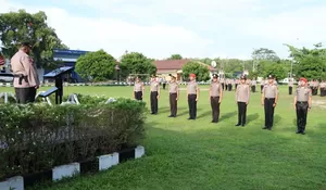 Momen Penting Bagi Para Personil, Polres Tulang Bawang Gelar Upacara Kenaikan Pangkat