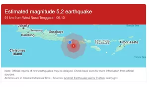 [BREAKING NEWS] Terjadi Gempa 5,2 Magnitudo Yang Dirasakan Di Wilayah Bali Dan Nusa Tenggara Hingga Banyuwangi Pada Pagi Hari Ini WITA