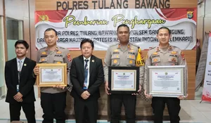 Polres Tulang Bawang Dan Polsek Banjar Agung Raih Penghargaan Lemkapi Presisi Award