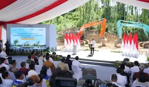 JOKOWI GROUNDBREAKING PEMBANGUNAN KANTOR MANDIRI DIGITAL SERVICE DI IKN