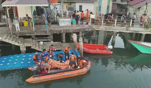 PRIA TENGGELAM DI SUNGAI MANGGAR DITEMUKAN MENINGGAL