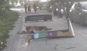 KECELAKAAN MAUT DI KARIANGAU, PENUMPANG BUS TEWAS DI TEMPAT