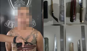 JATANRAS POLDA KALTIM AMANKAN PRIA BERSENJATA TAJAM USAI RIBUT DI DEKAT MAKO