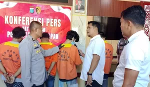 POLRESTA BALIKPAPAN BEKUK 8 PELAKU CURANMOR, TERMASUK ANAK DI BAWAH UMUR